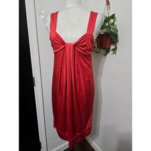 DVF Diane von Furstenberg Women's Lear Empire Dress, Size 8 Orange